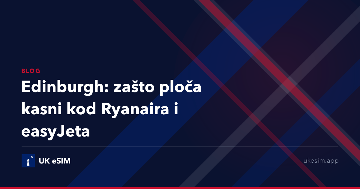Edinburgh: zašto ploča kasni kod Ryanaira i easyJeta
