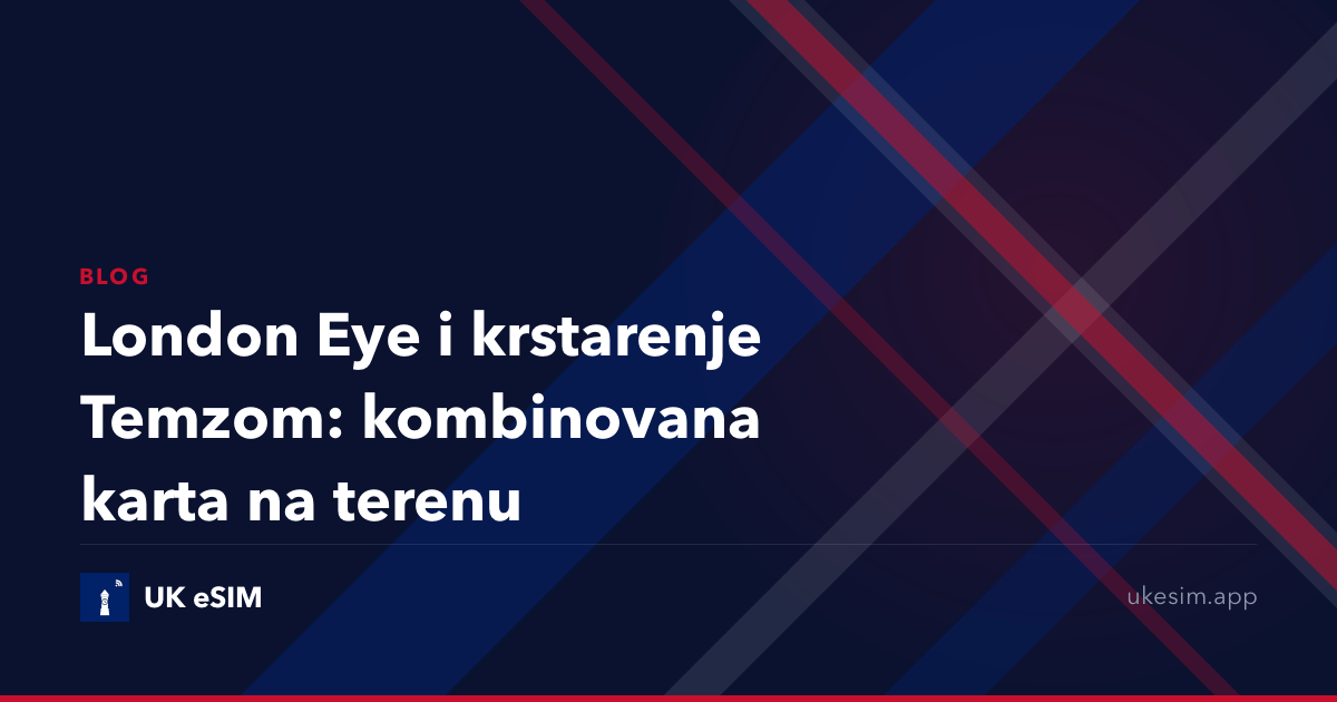 London Eye i krstarenje Temzom: kombinovana karta na terenu