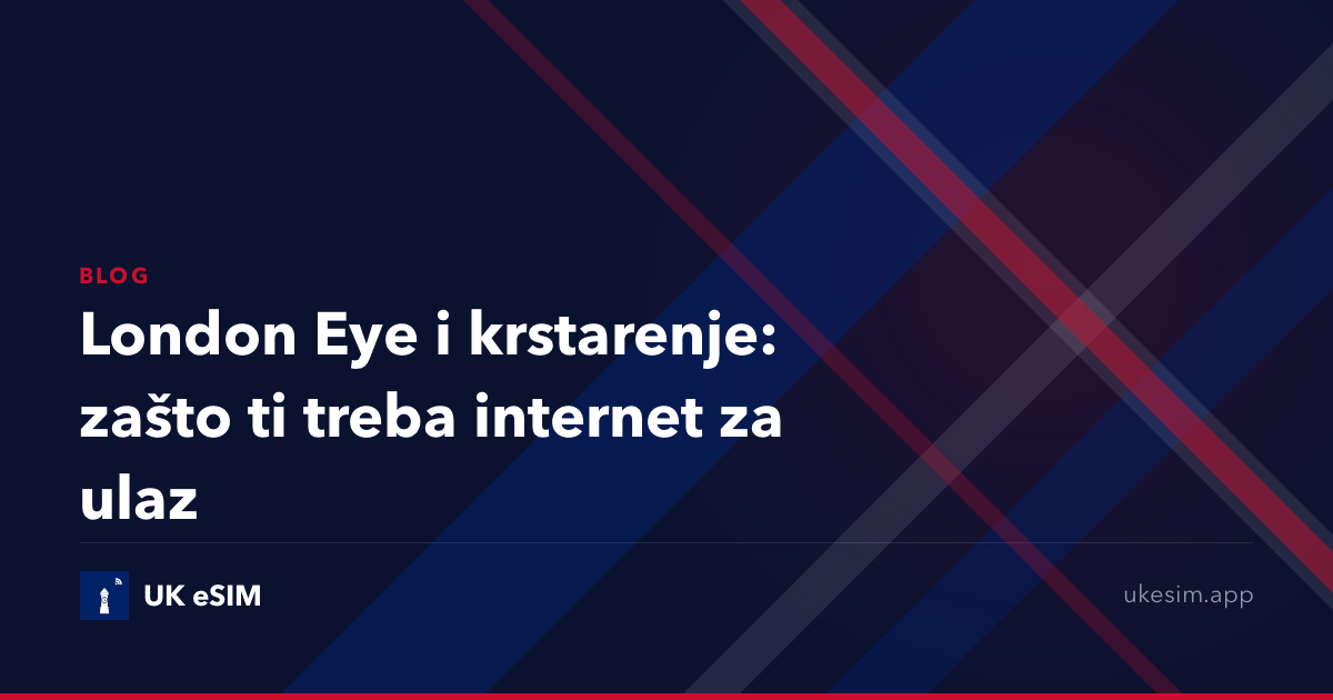 London Eye i krstarenje: zašto ti treba internet za ulaz