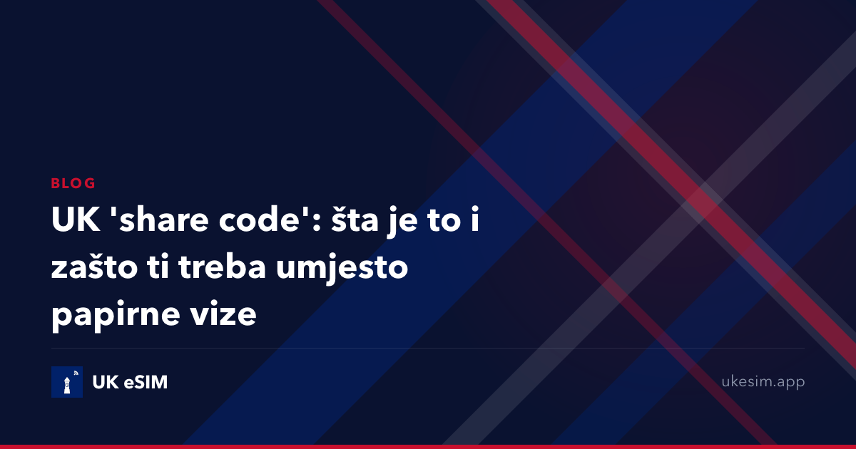 UK 'share code': šta je to i zašto ti treba umjesto papirne vize