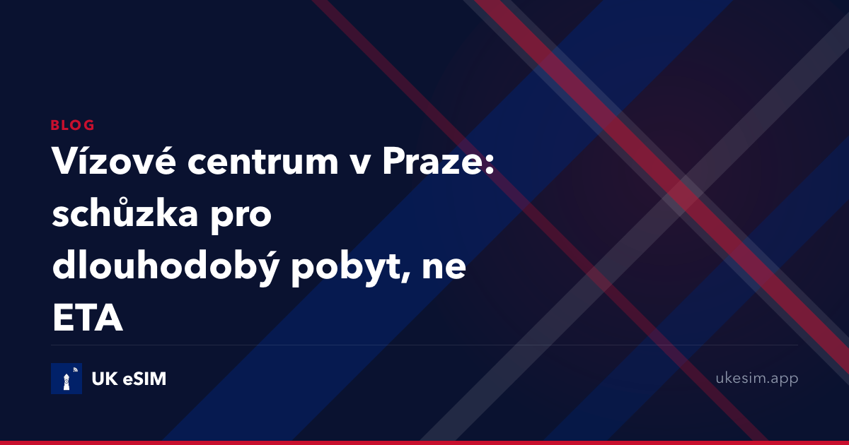 Vízové centrum v Praze: schůzka pro dlouhodobý pobyt, ne ETA
