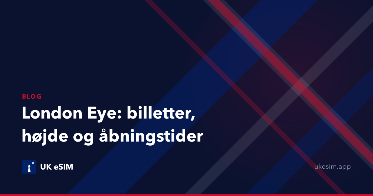 London Eye: billetter, højde og åbningstider