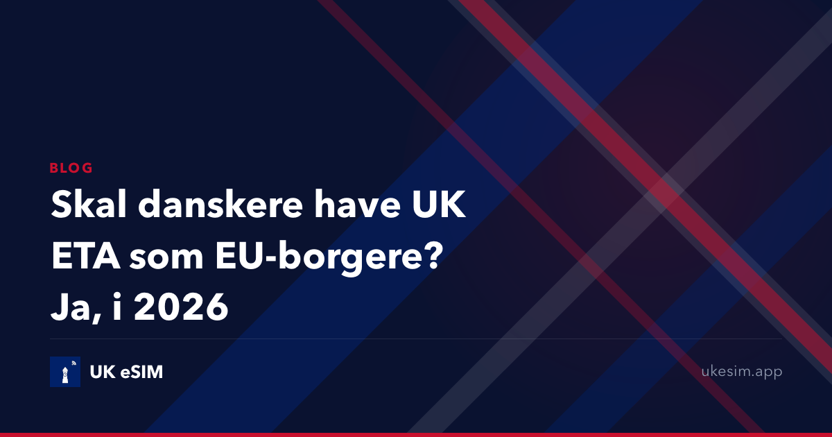 Skal danskere have UK ETA som EU-borgere? Ja, i 2026