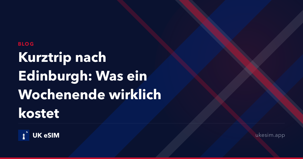 Kurztrip nach Edinburgh: Was ein Wochenende wirklich kostet