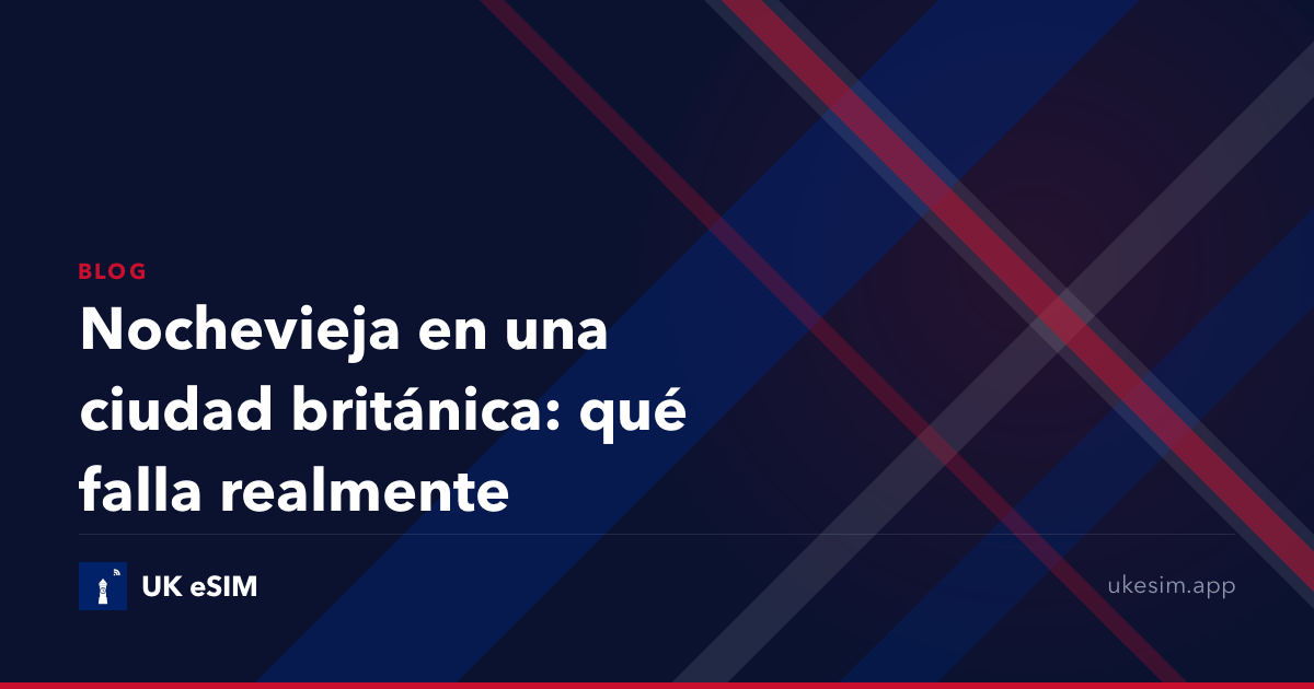 Nochevieja en una ciudad británica: qué falla realmente