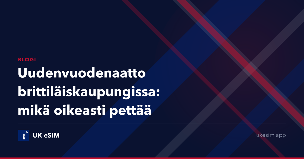 Uudenvuodenaatto brittiläiskaupungissa: mikä oikeasti pettää
