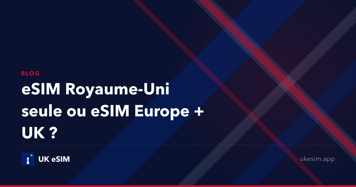 eSIM Royaume-Uni seule ou eSIM Europe + UK ?
