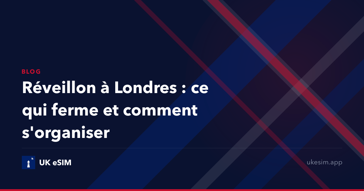 Réveillon à Londres : ce qui ferme et comment s'organiser