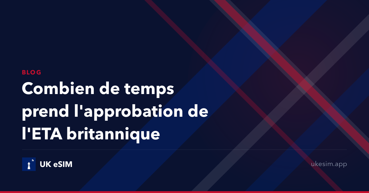 Combien de temps prend l'approbation de l'ETA britannique