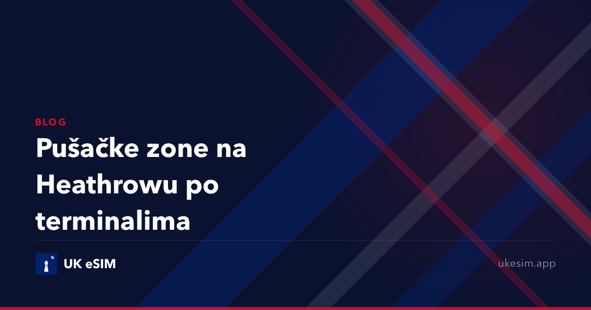 Pušačke zone na Heathrowu po terminalima