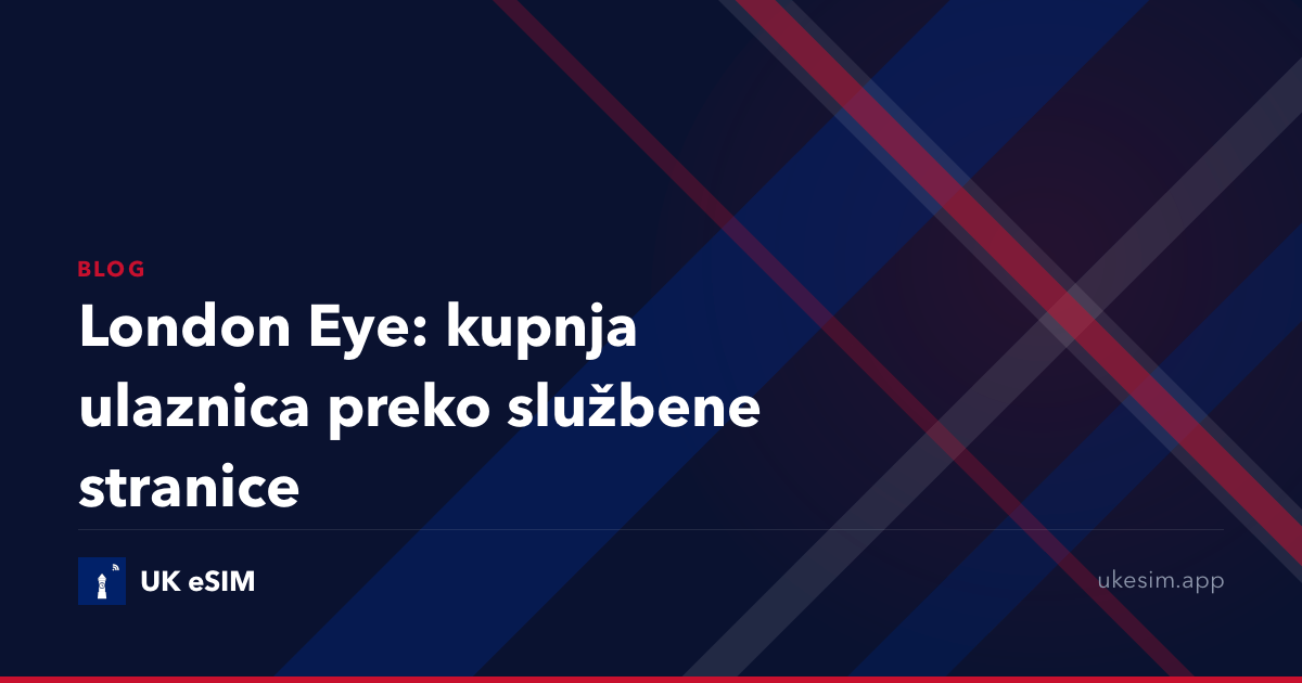 London Eye: kupnja ulaznica preko službene stranice