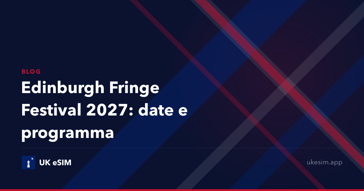Edinburgh Fringe Festival 2027: date e programma