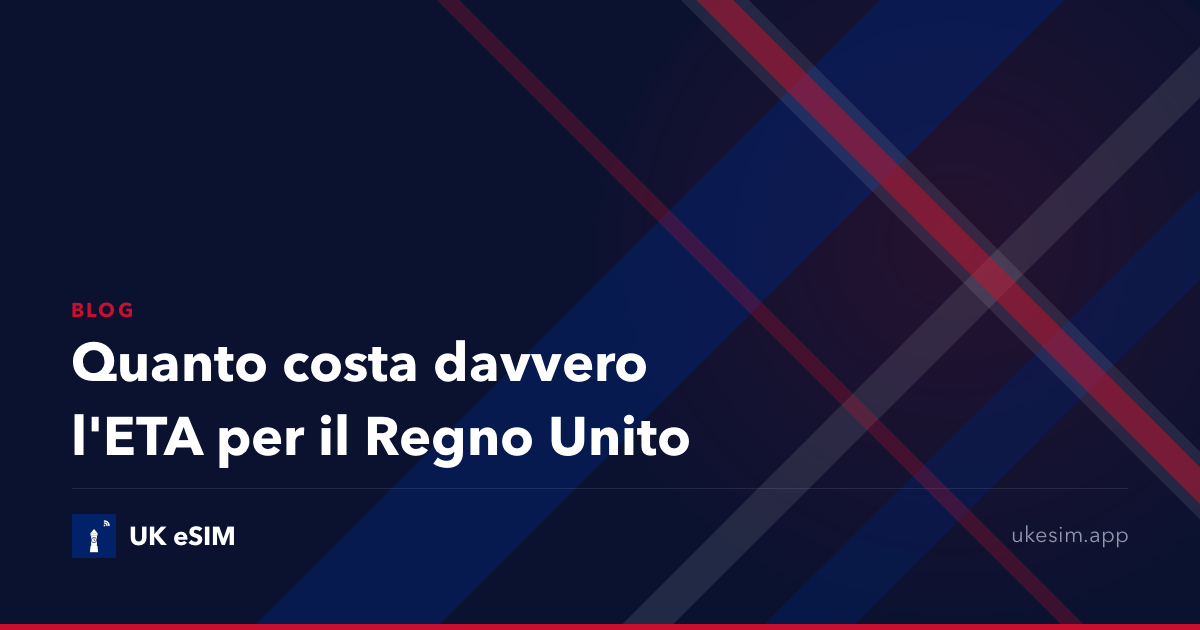 Quanto costa davvero l'ETA per il Regno Unito