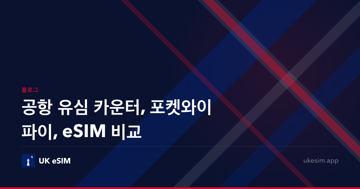 공항 유심 카운터, 포켓와이파이, eSIM 비교