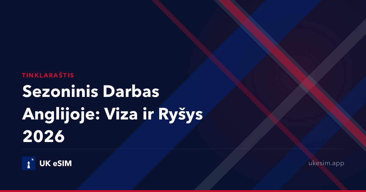 Sezoninis Darbas Anglijoje: Viza ir Ryšys 2026