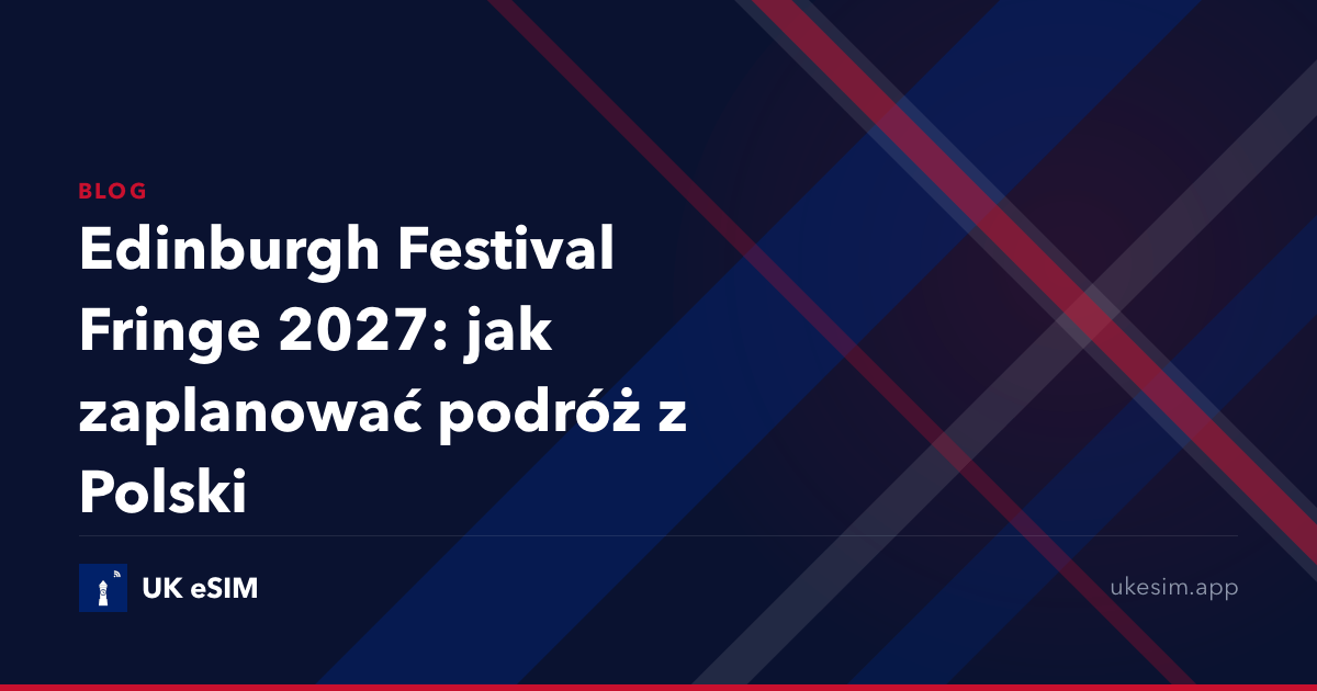 Edinburgh Festival Fringe 2027: jak zaplanować podróż z Polski