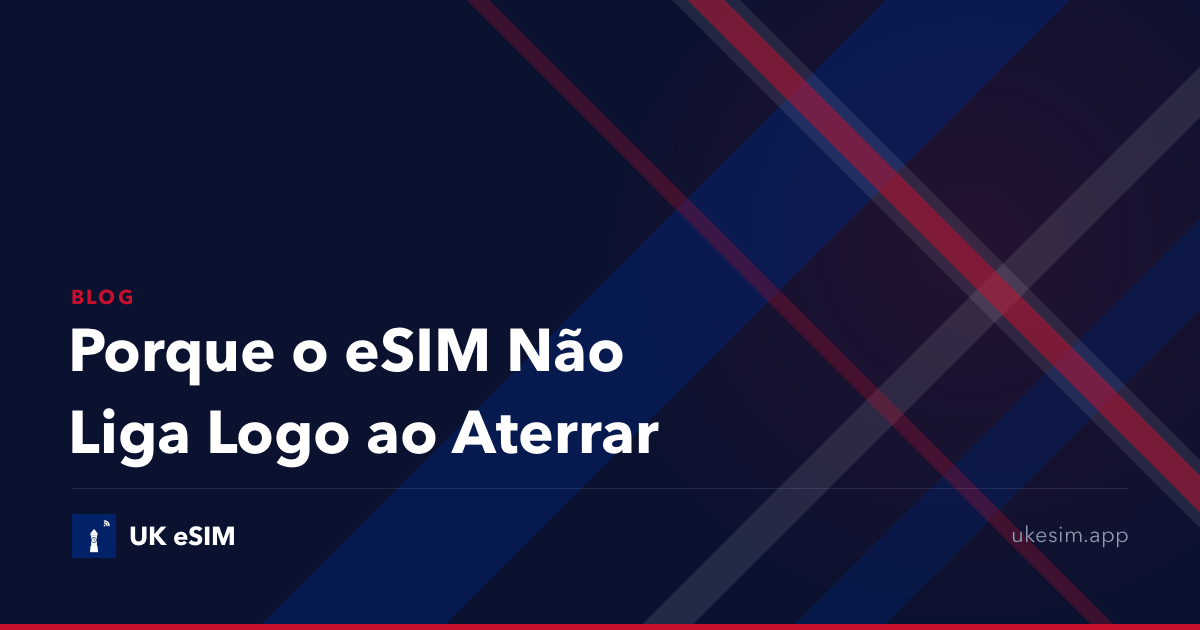 Porque o eSIM Não Liga Logo ao Aterrar