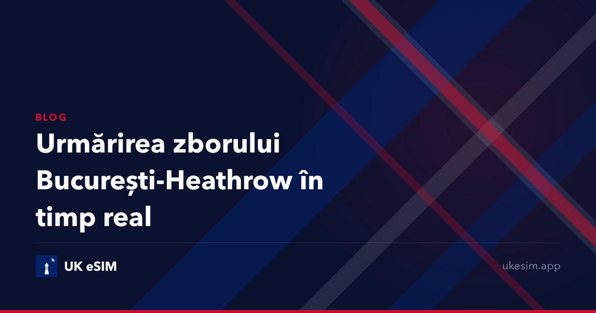 Urmărirea zborului București-Heathrow în timp real