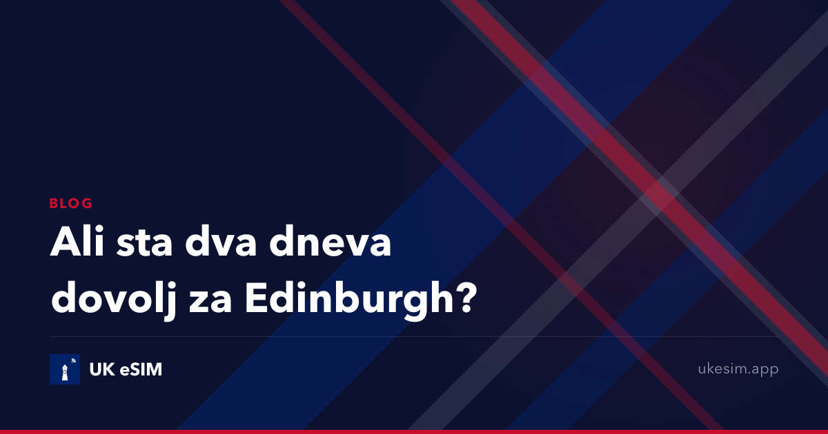 Ali sta dva dneva dovolj za Edinburgh?