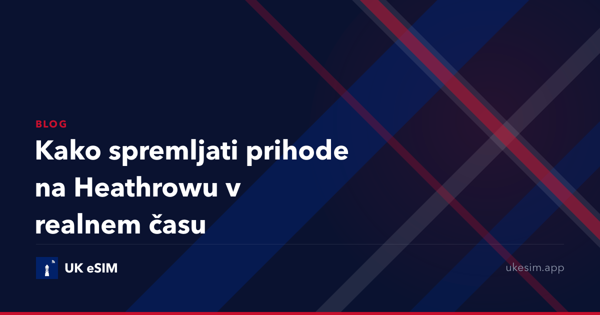 Kako spremljati prihode na Heathrowu v realnem času