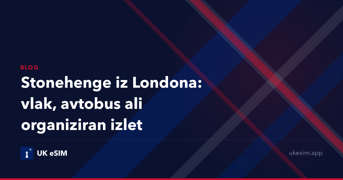 Stonehenge iz Londona: vlak, avtobus ali organiziran izlet