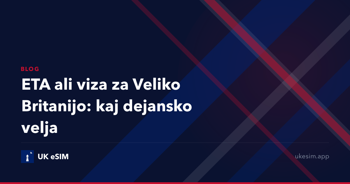 ETA ali viza za Veliko Britanijo: kaj dejansko velja