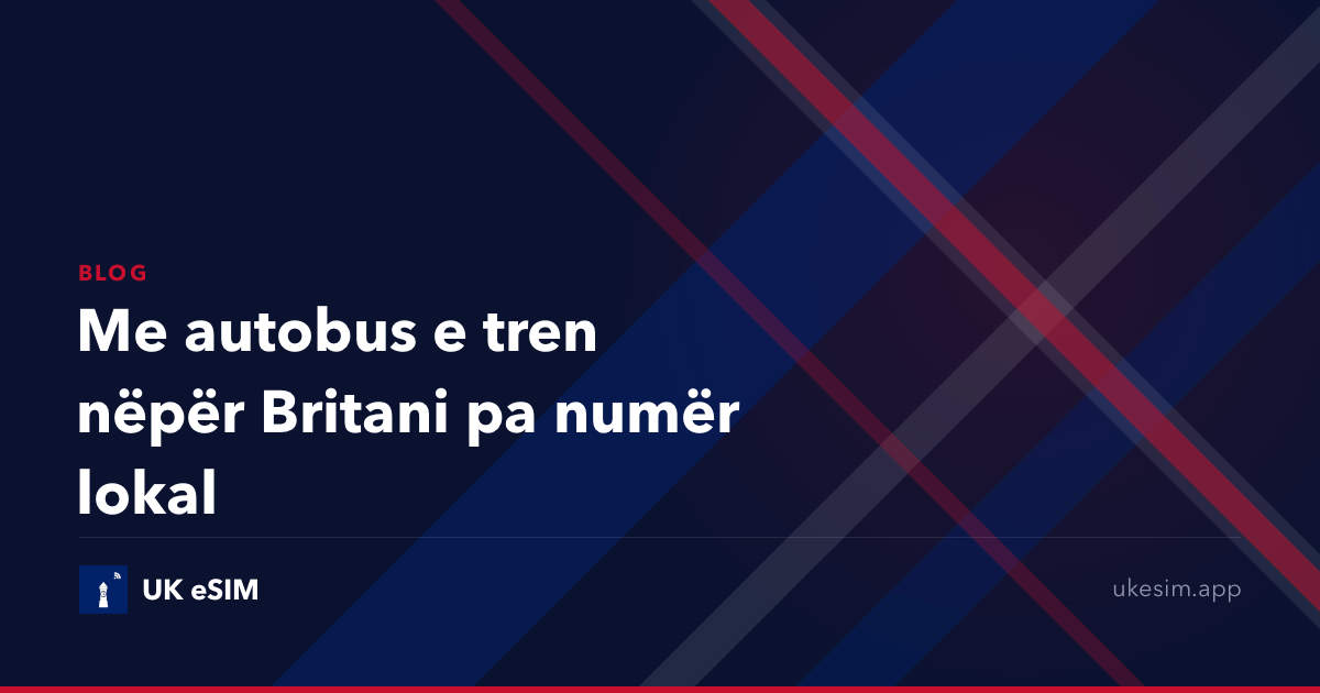 Me autobus e tren nëpër Britani pa numër lokal