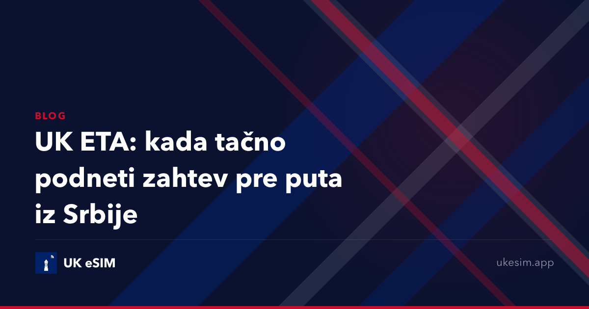 UK ETA: kada tačno podneti zahtev pre puta iz Srbije