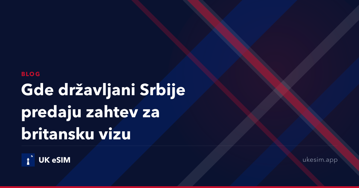Gde državljani Srbije predaju zahtev za britansku vizu
