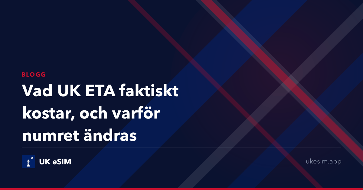 Vad UK ETA faktiskt kostar, och varför numret ändras