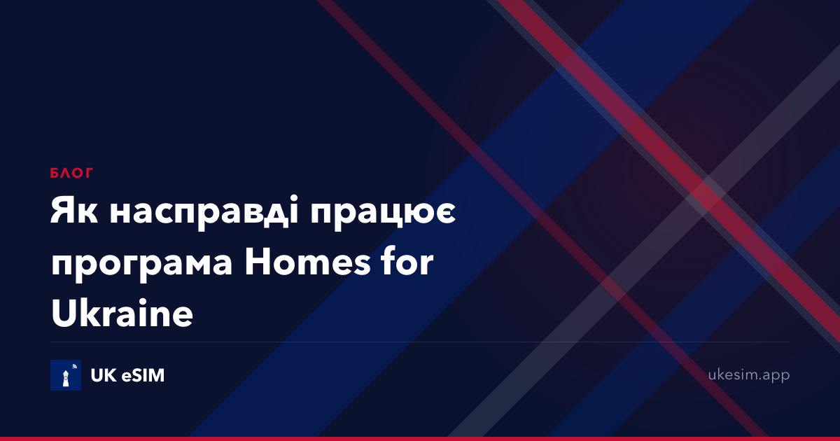 Як насправді працює програма Homes for Ukraine