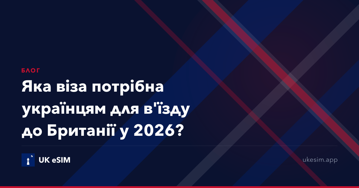 Яка віза потрібна українцям для в'їзду до Британії у 2026?