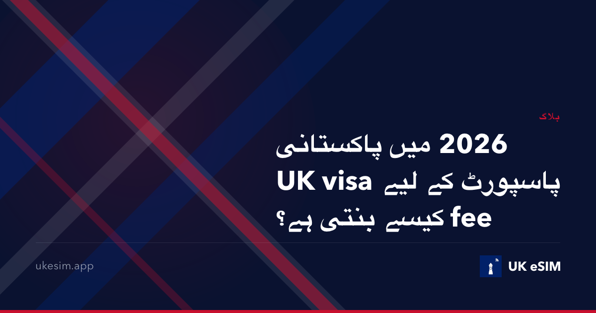2026 میں پاکستانی پاسپورٹ کے لیے UK visa fee کیسے بنتی ہے؟