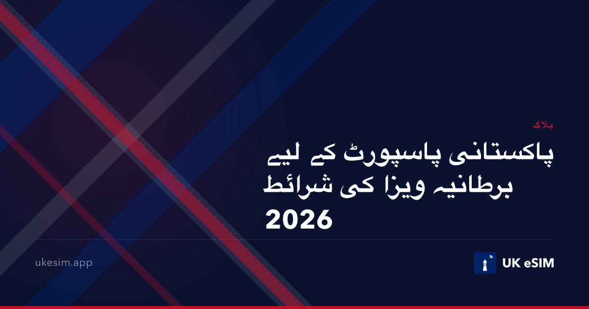 پاکستانی پاسپورٹ کے لیے برطانیہ ویزا کی شرائط 2026