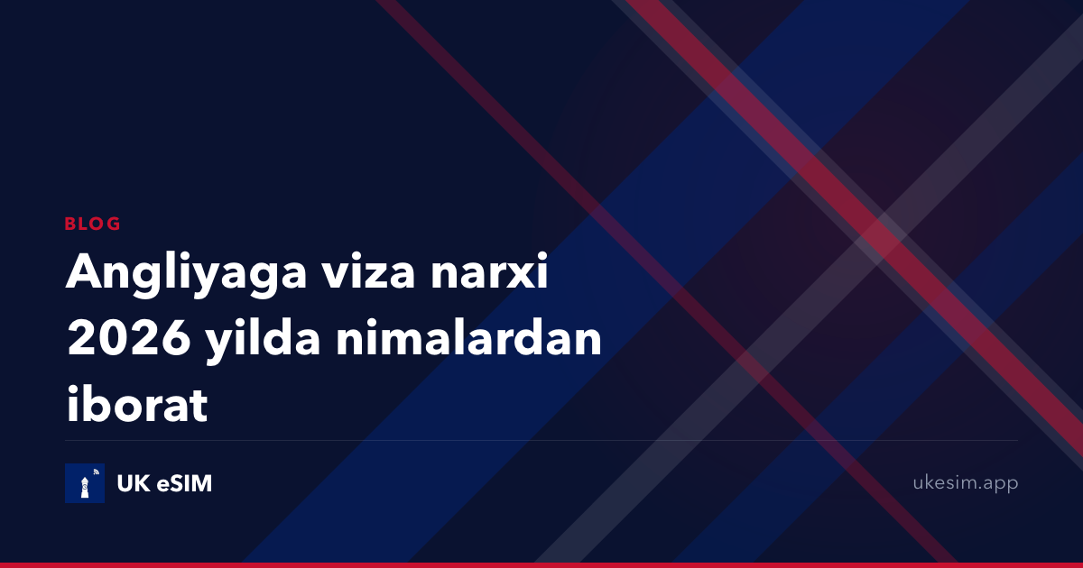 Angliyaga viza narxi 2026 yilda nimalardan iborat